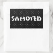 Samoyed Spelzen in Samoyed Hogs Letters Funny Rechteckiger Aufkleber (Tasche)