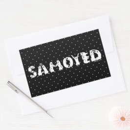 Samoyed Spelzen in Samoyed Hogs Letters Funny Rechteckiger Aufkleber