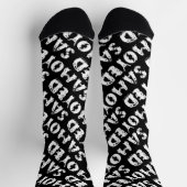 Samoyed Spelzen in Samoyed Hogs Letters Funny Socken (Oben)