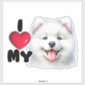 Samoyed Sweetheart Aufkleber (Blatt)