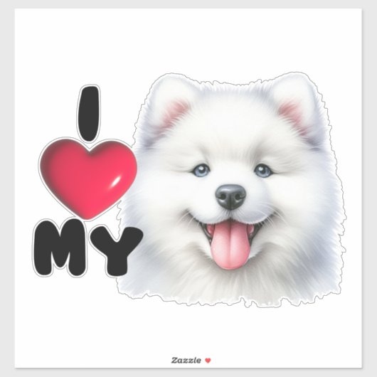Samoyed Sweetheart Aufkleber (Blatt)