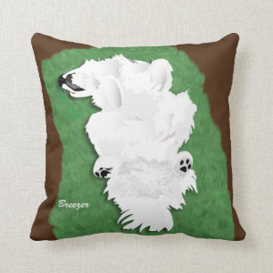 Samoyed Throw Kissen in 2 Größen & Fabric Choice