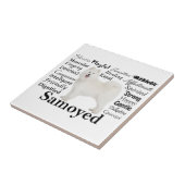 Samoyed Tracks Keramik Tile Fliese (Seite)
