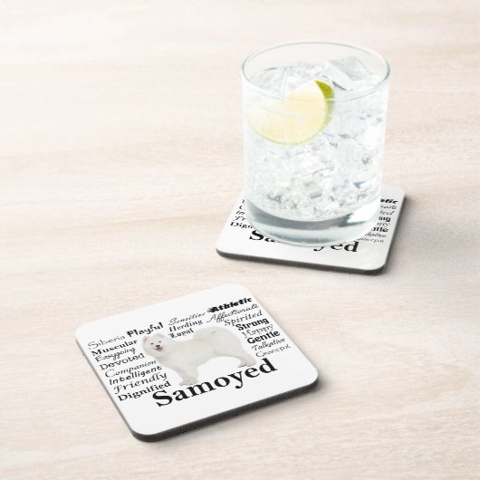 Samoyed Tracks Untersetzer Set (Rechte Seite)