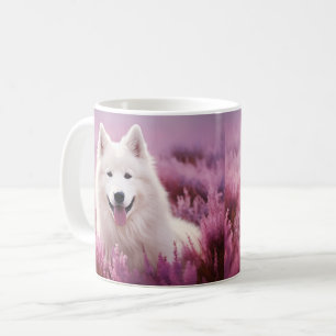 Samoyed und Heide Kaffeetasse