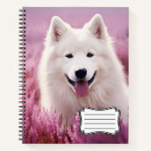 Samoyed und Heide Notizblock (Vorderseite)