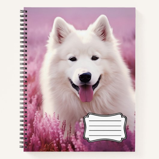 Samoyed und Heide Notizblock (Vorderseite)