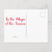 Samoyed und Weihnachts-Postkarte Ankündigungspostkarte (Rückseite)