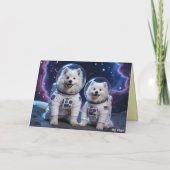 Samoyed Valentine Card Feiertagskarte (Rückseite)