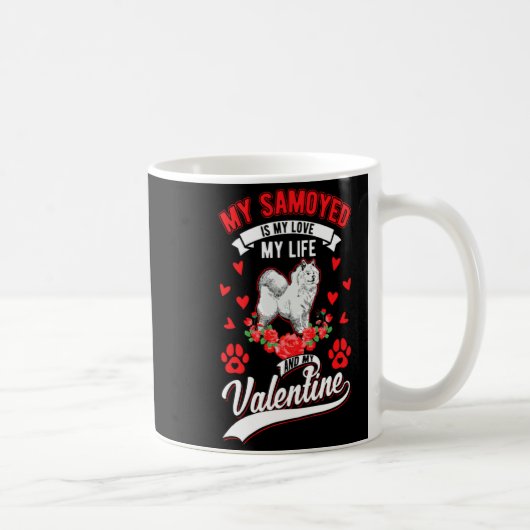 Samoyed Valentines Day Samoyed 1 Kaffeetasse (Rechts)