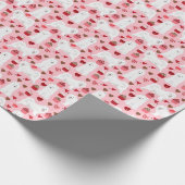 Samoyed Valentines Gift Wrap Geschenkpapier (Ecke)