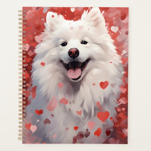 Samoyed Valentinstag Planer (Vorderseite)