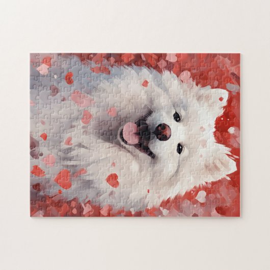 Samoyed Valentinstag Puzzle (Horizontal)