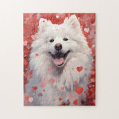 Samoyed Valentinstag Puzzle (Vertikal)