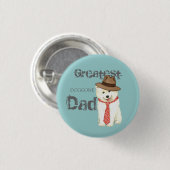 Samoyed Vater Button (Vorne & Hinten)