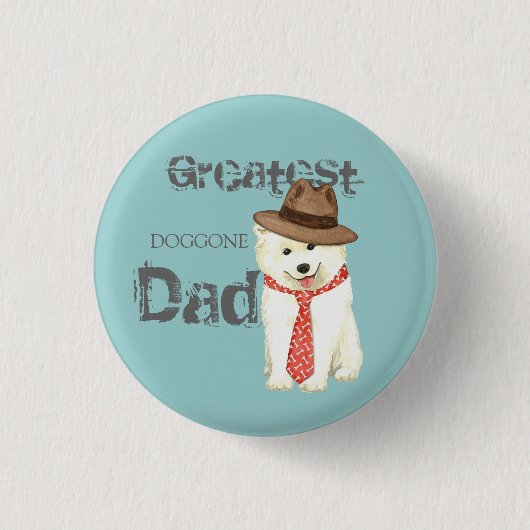 Samoyed Vater Button (Vorderseite)