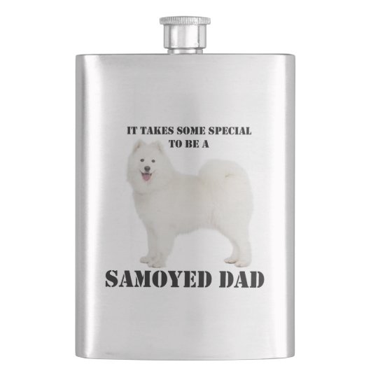Samoyed Vater Flask Flachmann (Vorderseite)