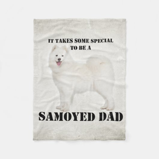 Samoyed Vater Fleece Blanket (Vorderseite)