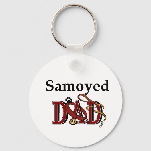 Samoyed Vater Geschenke Schlüsselanhänger (Vorderseite)