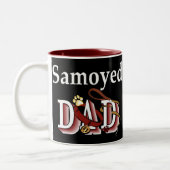 Samoyed Vater Geschenke Zweifarbige Tasse (Links)