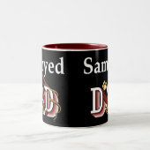 Samoyed Vater Geschenke Zweifarbige Tasse (Mittel)
