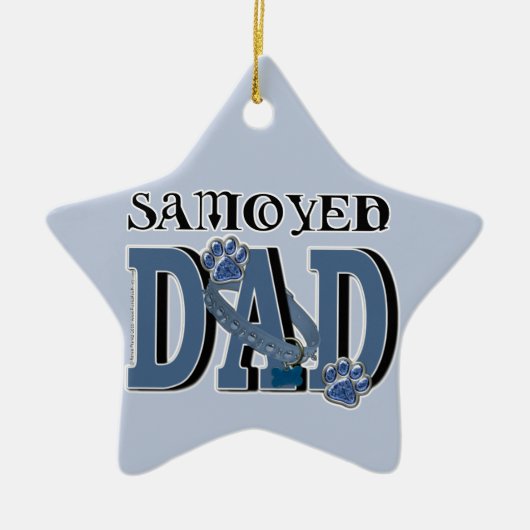 Samoyed VATER Keramik Ornament (Vorne)