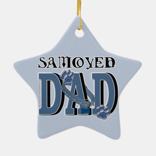 Samoyed VATER Keramik Ornament (Hinten)