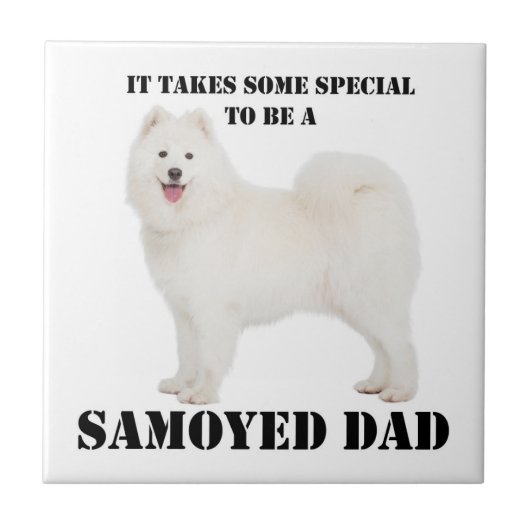 Samoyed Vater Keramik Tile Fliese (Vorderseite)