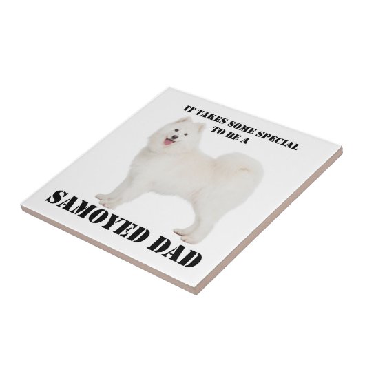Samoyed Vater Keramik Tile Fliese (Seite)