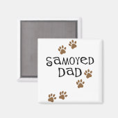 Samoyed Vater Magnet (Vorderseite/Rückseite)