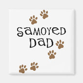 Samoyed Vater Magnet (Vorne)