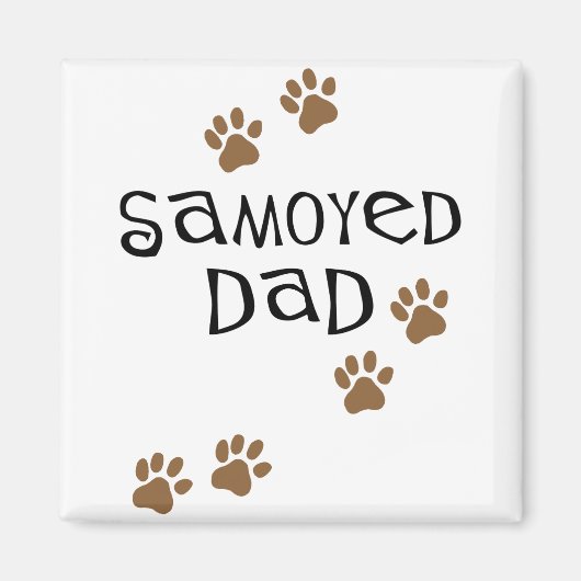 Samoyed Vater Magnet (Vorne)