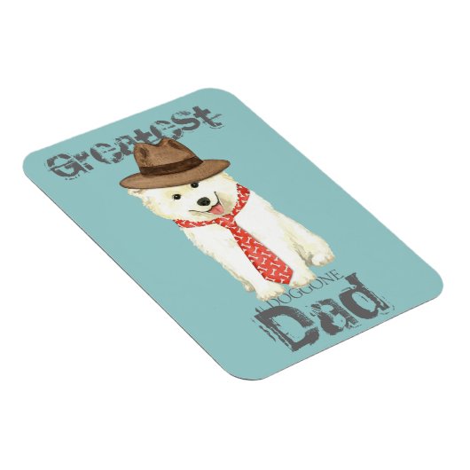 Samoyed Vater Magnet (Rechte Seite)