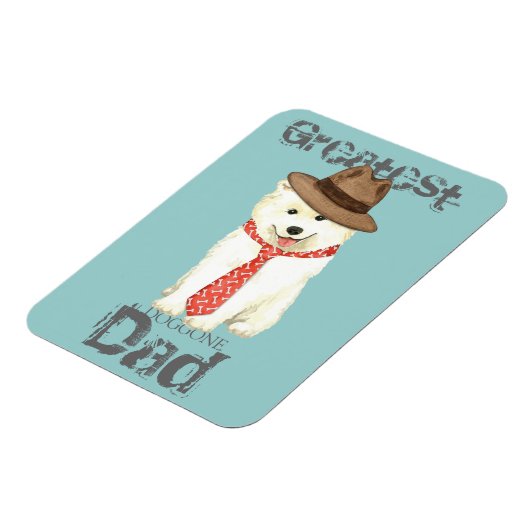 Samoyed Vater Magnet (Linke Seite)