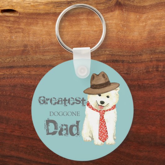 Samoyed Vater Schlüsselanhänger (Vorderseite)