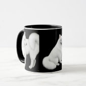 Samoyed verfolgt Wecker-Tasse Tasse (Vorderseite Links)