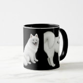 Samoyed verfolgt Wecker-Tasse Tasse (VorderseiteRechts)