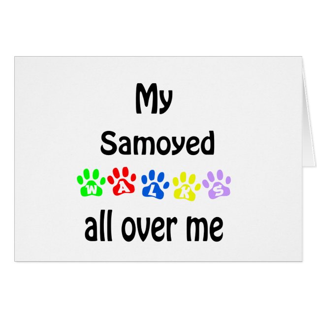 Samoyed Walks Design (Vorderseite (Horizontal))