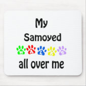 Samoyed Walks Design Mousepad (Vorne)