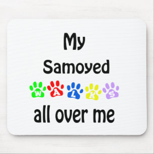 Samoyed Walks Design Mousepad