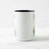 Samoyed Watercolor Personalized Dog Tasse (Zentrum)