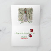 Samoyed-Weihnachten Feiertagskarte (Innenseite)