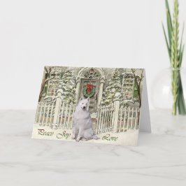 Samoyed-Weihnachten Feiertagskarte