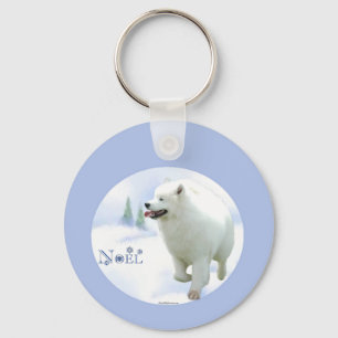 Samoyed Weihnachten Schlüsselanhänger