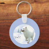 Samoyed Weihnachten Schlüsselanhänger (Vorderseite)