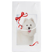 Samoyed-Weihnachtsgeschenk-Tasche Kleine Geschenktüte (Rückseite)