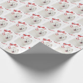 Samoyed-WeihnachtsPackpapier Geschenkpapier (Ecke)