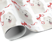 Samoyed-WeihnachtsPackpapier Geschenkpapier (Rolleneckpunkt)