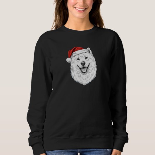 Samoyed-Weihnachtspullover – Benutzerdefinierter N Sweatshirt (Vorderseite)
