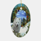 Samoyed-Welt Keramik Ornament (Rechts)